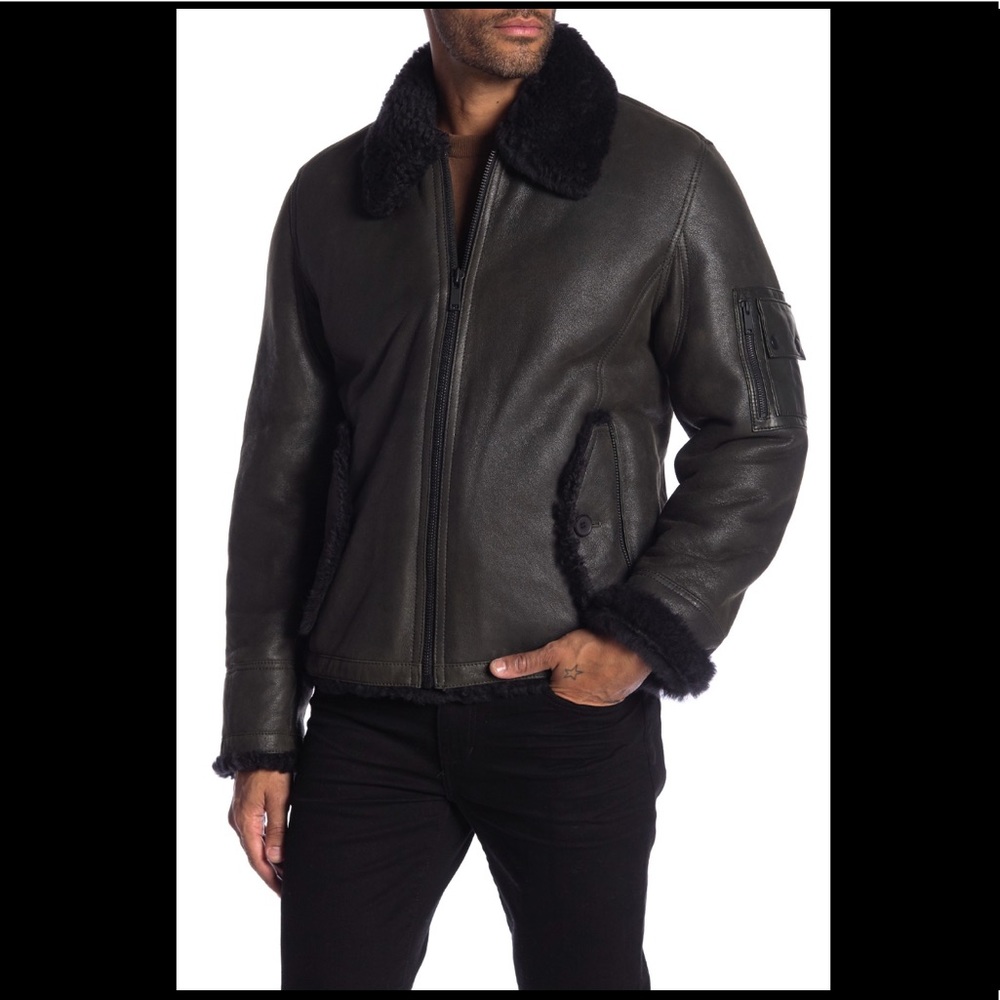 SOLD | Daniel Won Leather & Lamb Fur Jacket